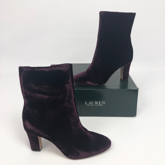 Ralph Lauren Shoes - Ralph Lauren Womens Bridget Booties Port Velvet M